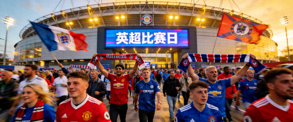 英超比赛日球迷涌入球场